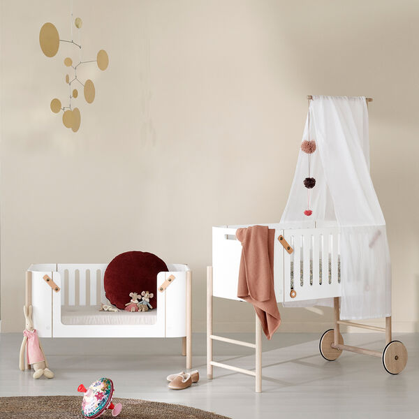 Wood Co-Sleeper Bed Canopy, white, Oliver Furniture