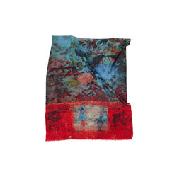 WATERCOLOR Scarf, blue/red, Bella Ballou