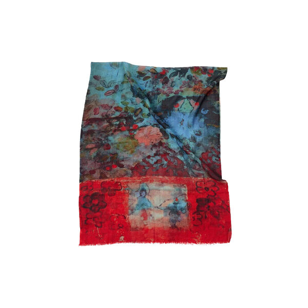 WATERCOLOR Scarf, blue/red, Bella Ballou