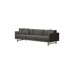 5523 Calmo 80 3-seater Sofa, dark grey/smoked oak, Fredericia Furniture