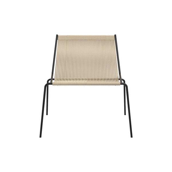 Noel Lounge Chair, black/nature linen Noel Lounge Chair, black/nature linen, Thorup Copenhagen