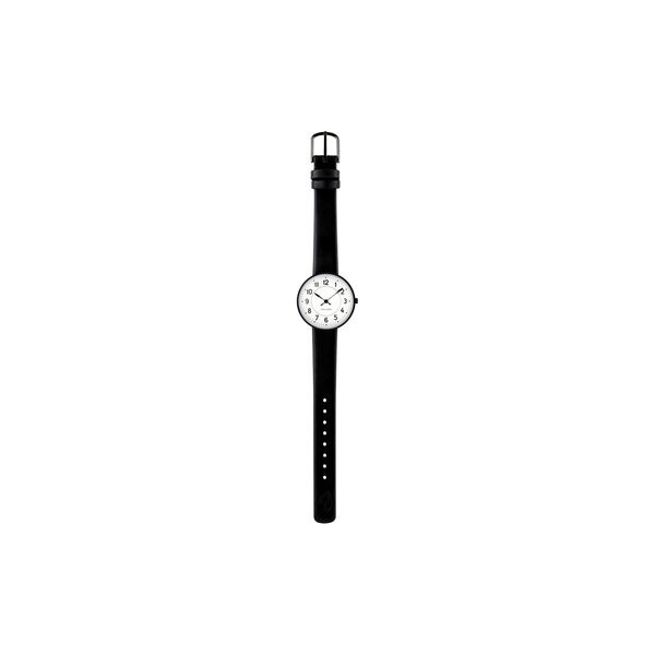 Station Wrist Watch, white/black/black, Arne Jacobsen Watches