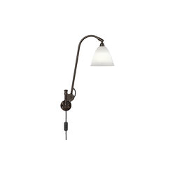 Bestlite BL6 Wall Lamp, bone china/black brass, GUBI