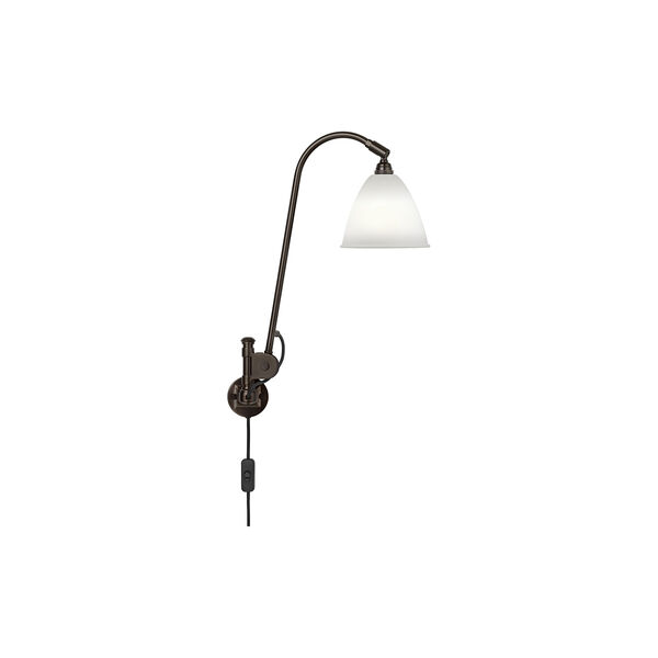 Bestlite BL6 Wall Lamp, bone china/black brass, GUBI