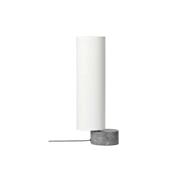 Unbound Table Lamp, grey marble/white, GUBI