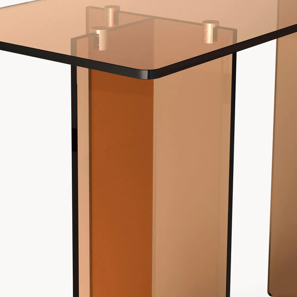 Anouk Glass Console, brown transparent Anouk Glass Console, brown transparent, Westwing Collection