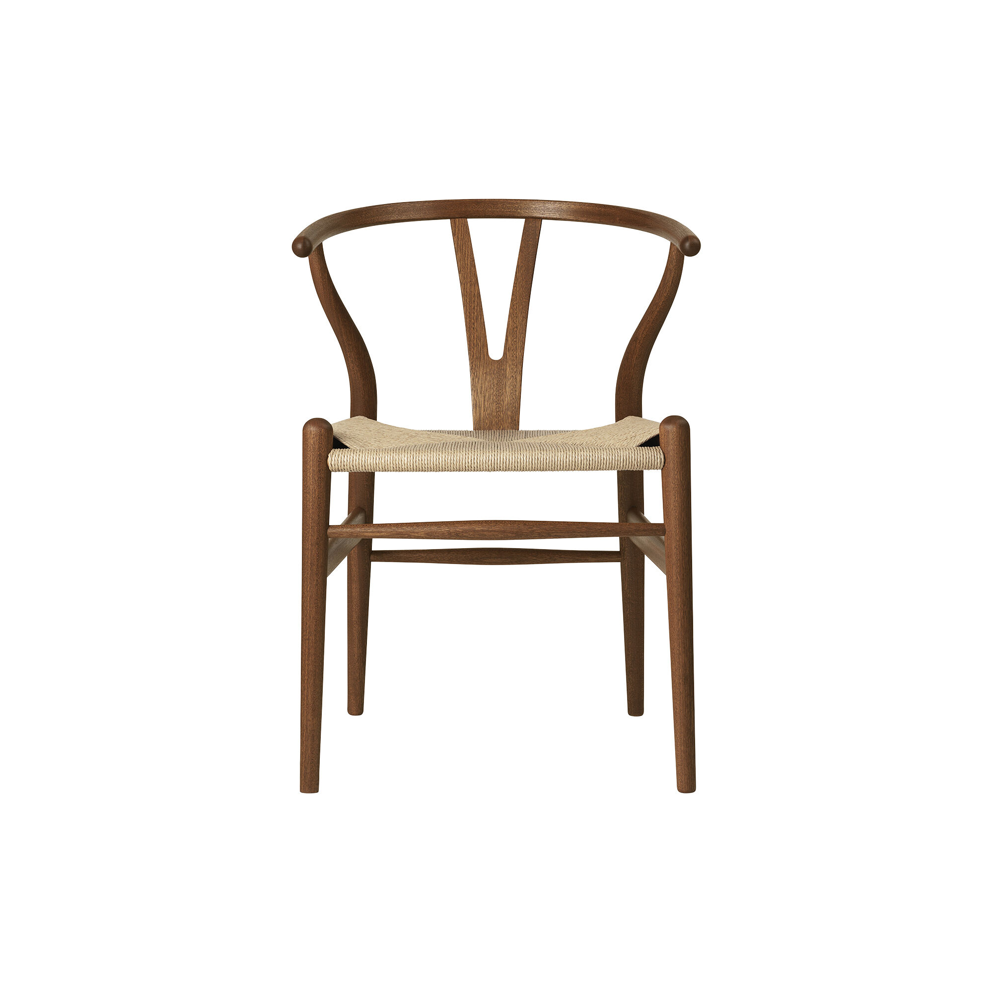 CH24 Wish Bone Chair, oiled mahogany/natural