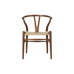 CH24 Wish Bone Chair, oiled mahogany/natural, Carl Hansen & Søn
