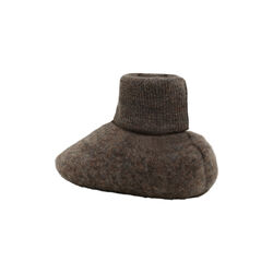 Footies Wool Fleece , brown melange, HUTTEliHUT