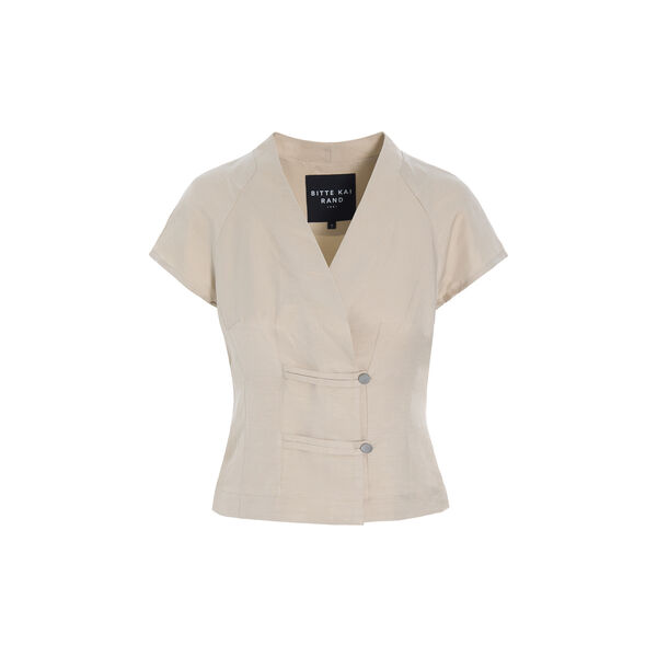 Sukosu short sleeve blouse, ivory, BITTE KAI RAND