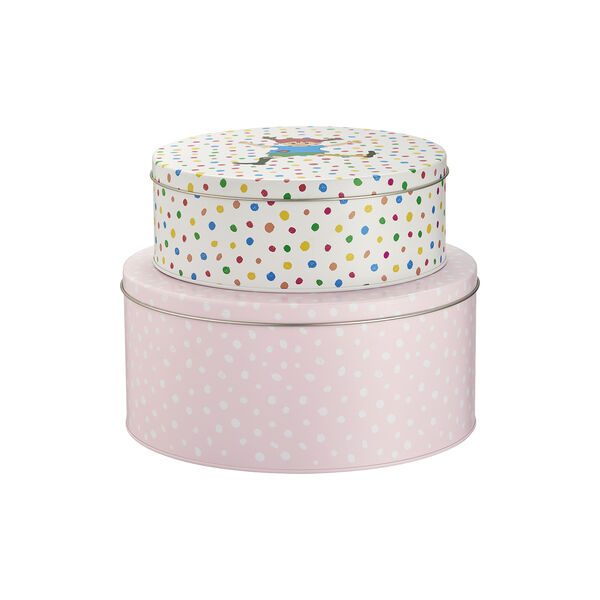 Pippi and the horse tin jar set of 2, multicolour, Muurla