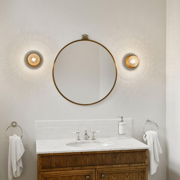 Liila 1 Small Wall Lamp, dark bronze/optic clear, Nuura