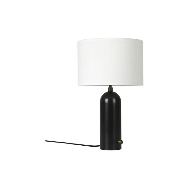 Gravity Table Lamp, blackened steel/white, GUBI