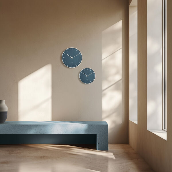 City Hall Wall clock Large, blue, Arne Jacobsen Clocks