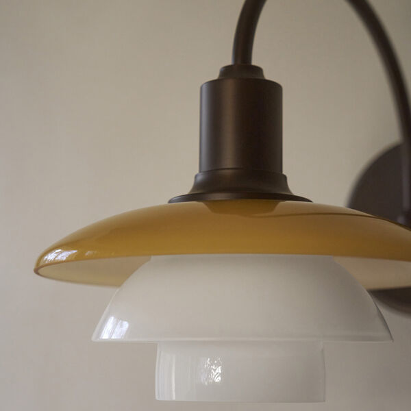PH 2/2 Wall Lamp Centenary Edition, amber/opal white, Louis Poulsen