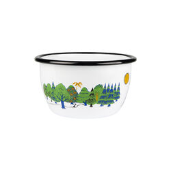 Moomin Valley Enamel Bowl, white, Muurla