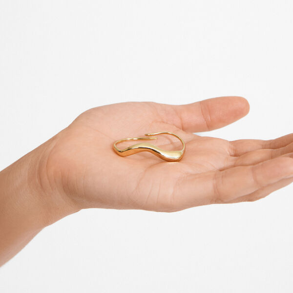 EVON double ring, gold plated, Pilgrim