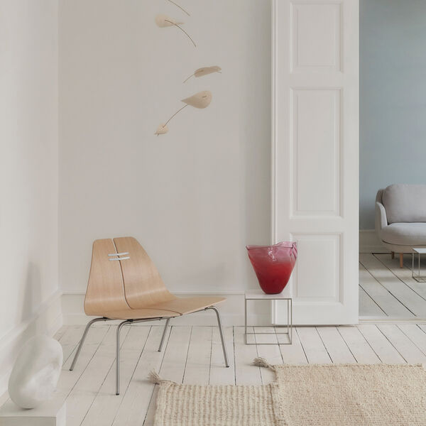 PK23™ Lounge Chair, clear lacquered oak/steel, Fritz Hansen