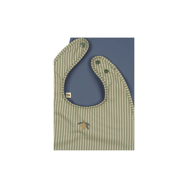 2 Pack Dinner Bib, tea stripe/flint stone 2 Pack Dinner Bib, tea stripe/flint stone, Konges Sløjd