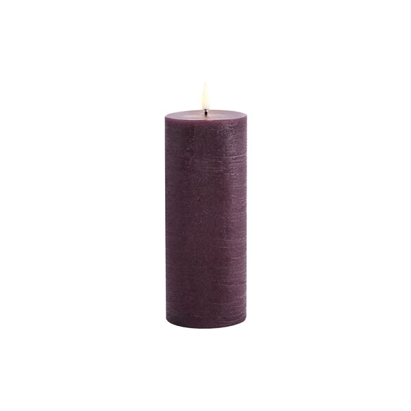 LED Pillar Candle 20 cm, plum, Uyuni Lighting