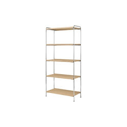 Alima NDS6 | Chrome/Oak | Shelving System, &Tradition