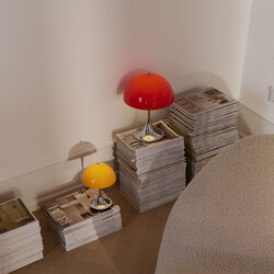 Panthella 250 Original Portable Table Lamp, opal red, Louis Poulsen