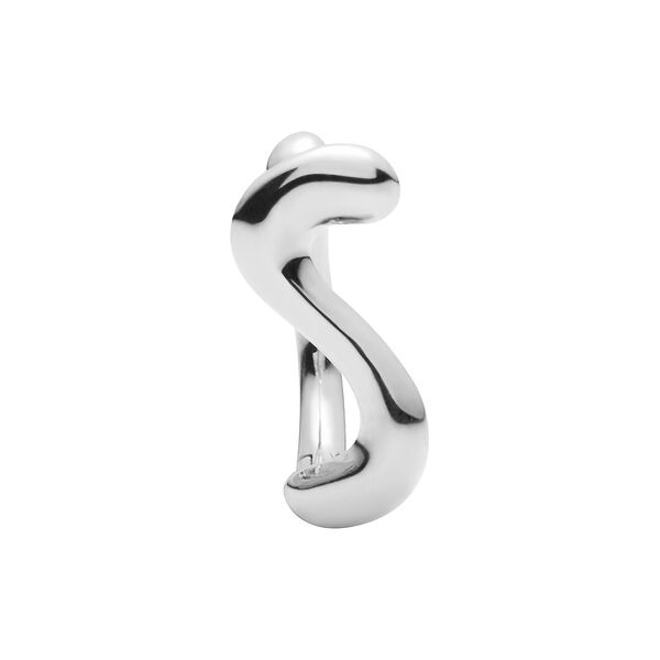 Lotus Huggie Right, silver Lotus Huggie Right, silver, Maria Black