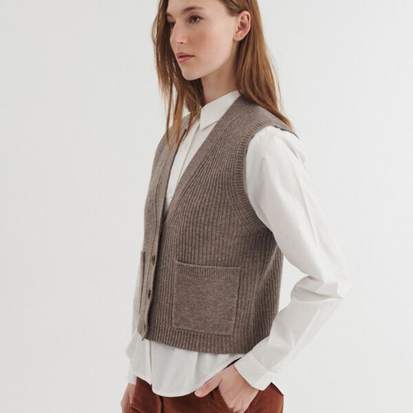 Liz Vest, portobella, Basic Apparel
