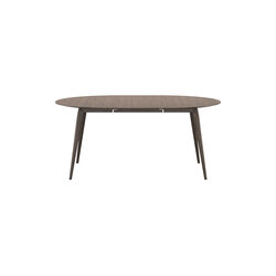 PLAYdinner Round &Oslash;120 Dining Table with Extension incl. 1 Extension Leaf, smoked oak, Bruunmunch Furniture