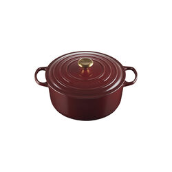 Signature round cast iron pot &Oslash; 28 cm, garnet, Le Creuset