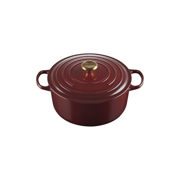 Signature round cast iron pot &Oslash; 28 cm, garnet, Le Creuset