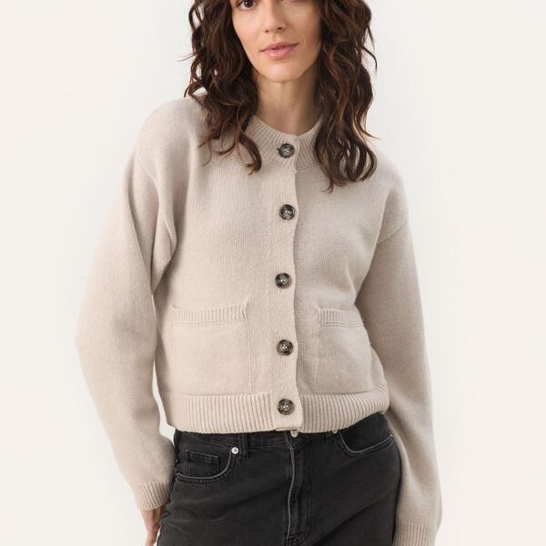 MarilouPW Cardigan, french oak melange, Part Two