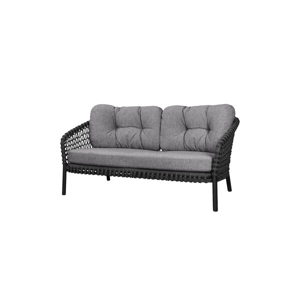 Ocean Large 2-seater Sofa, dark grey, Cane-line