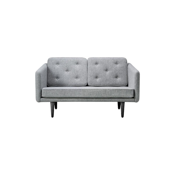 No. 1 2002 2-seater Sofa, grey/black lacquered oak, Fredericia Furniture