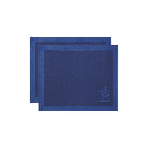 Waves Classic Placemat 2 pcs, blue Waves Classic Placemat 2 pcs, blue, Royal Copenhagen