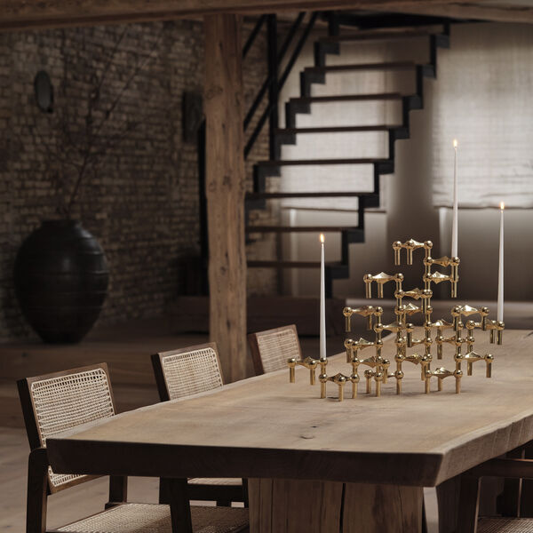 STOFF Nagel Candleholder, brass, STOFF Nagel