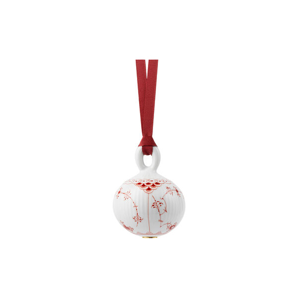 Blue Fluted Half Lace Christmas Bauble, Royal Copenhagen