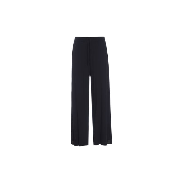 Wide-Leg ECOVERO&trade; Jersey Trousers | Black, Henriette Steffensen Copenhagen