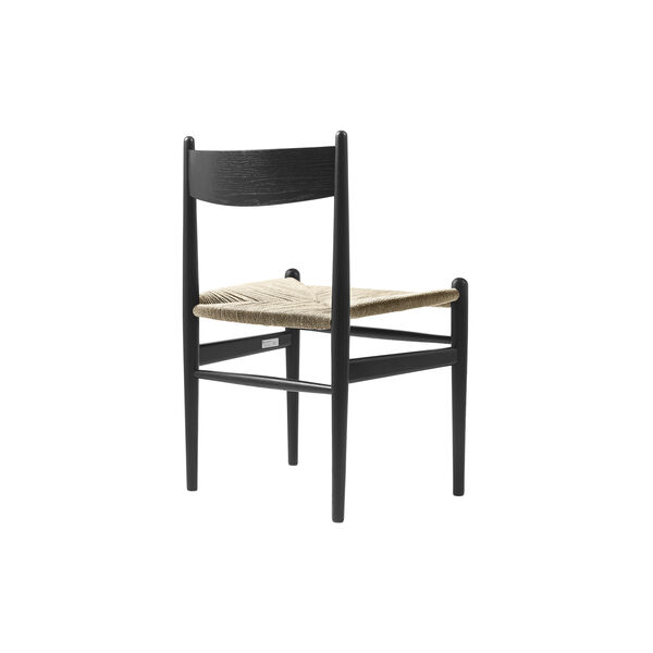 CH36 Dining Chair, black lacquered oak/natural CH36 Dining Chair, black lacquered oak/natural, Carl Hansen & Søn