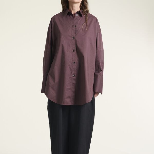 Core cotton big shirt, raisin, BITTE KAI RAND