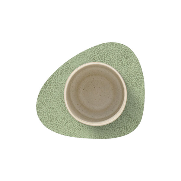 Hippo glass mat Curve, olive green, LIND DNA
