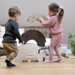 Elephant S, sand grey, bObles