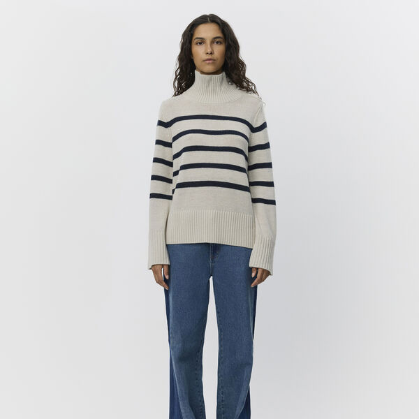 MargaretSW Sweater, grey striped MargaretSW Sweater, grey striped, Sofie Schnoor