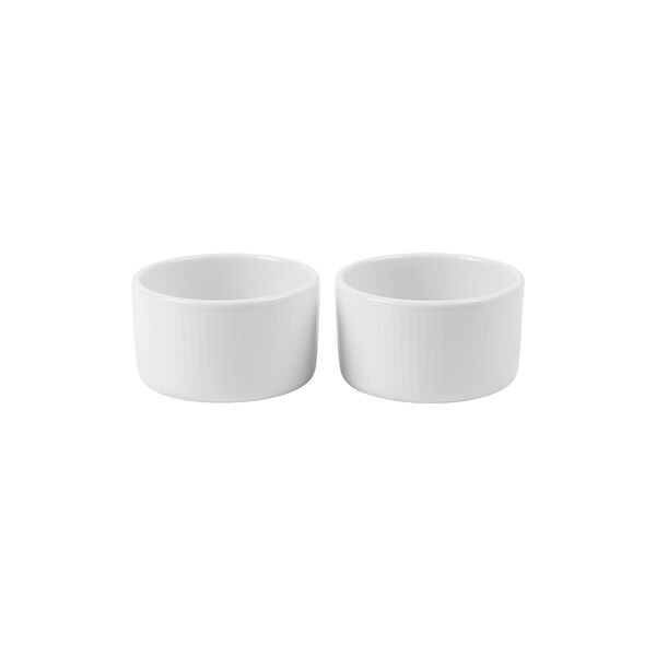 White Fluted Soufflé Bowls 2 pcs White Fluted Soufflé Bowls 2 pcs, Royal Copenhagen