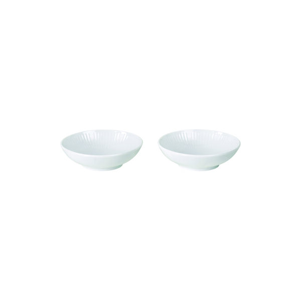 White Fluted Bowl 9 cl 2 pcs, Royal Copenhagen