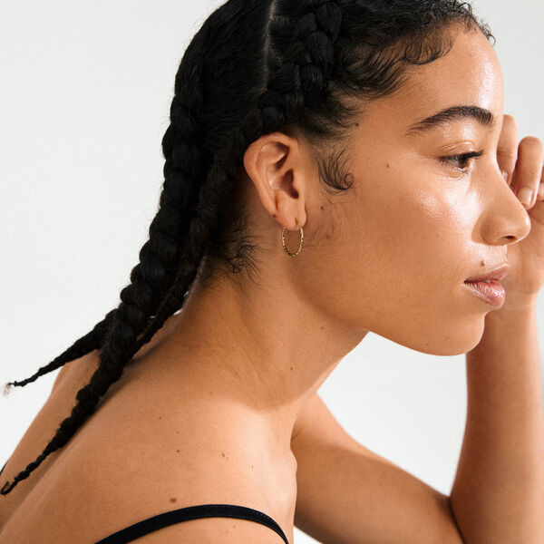 BETWEEN hoops, gold plated BETWEEN hoops, gold plated, Pilgrim