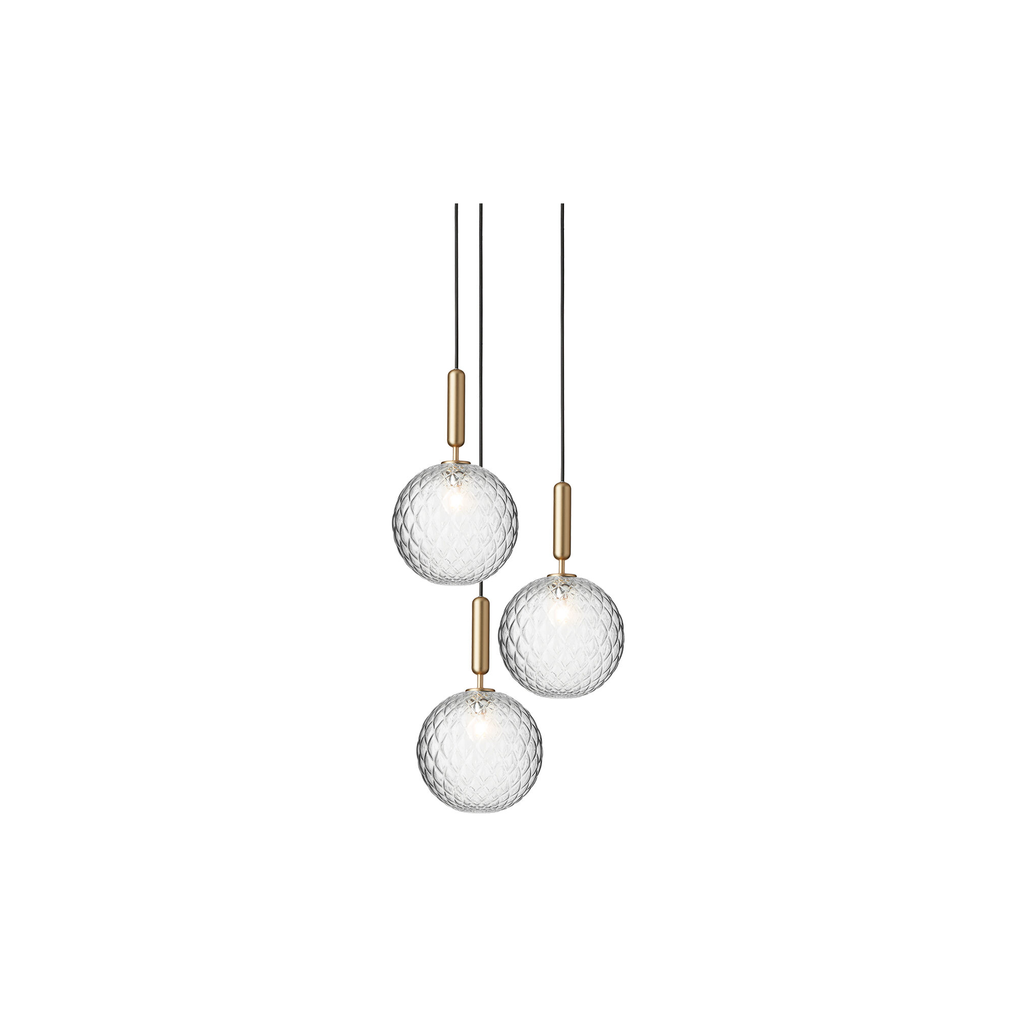 Miira 3 Large Pendant, brass/optic clear Miira 3 Large Pendant, brass/optic clear