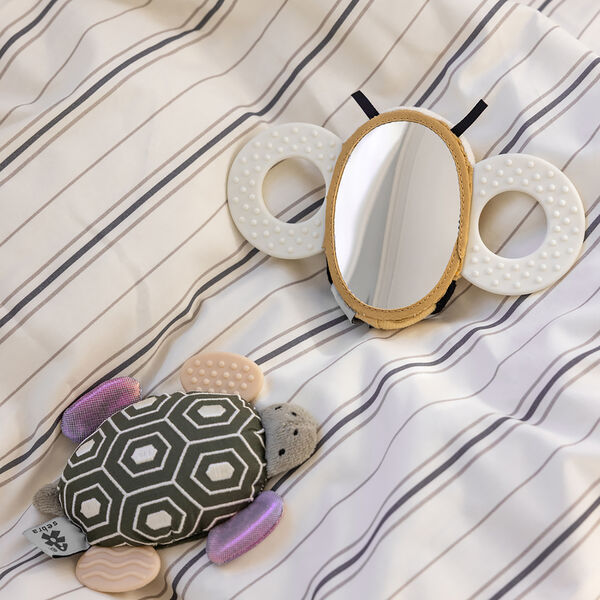 Turbo the Turtle Activity Rattle with Mirror Turbo the Turtle Activity Rattle with Mirror, Sebra