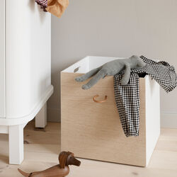 2 Wood Boxes, white/oak, Oliver Furniture