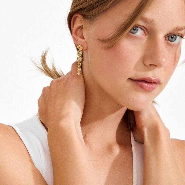 AIR earrings, gold plated, Pilgrim